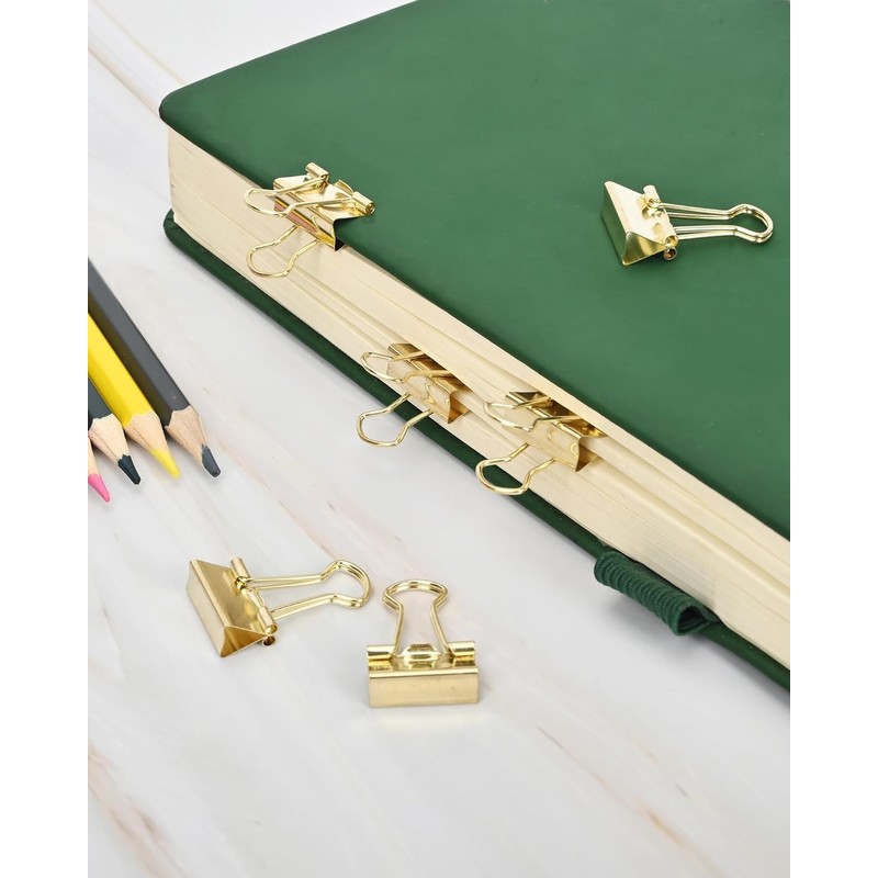 CUARUSUIKA Binder Clips Set,40Pack, 1 in Small Clip, Paper Clips