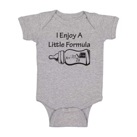 I Enjoy A Little Formula - Funny Baby Essentials Bodysuit - Baby Boy Romper Newborn Girl Clothes (Newborn, Sports Grey)