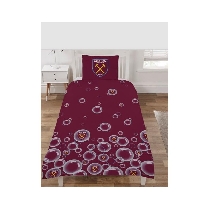 West Hams Single Duvet Cover - Blowing Baubles Bedding Set