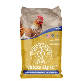 Premium Chicken Sand, 50 lb Bag Odor Eliminating Bedding for Chicken Coops, Nesting Boxes & Runs