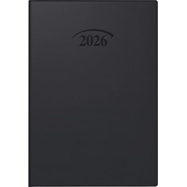 BRUNNEN Pocket Calendar Model 712 2026 | A7, Plastic, Black