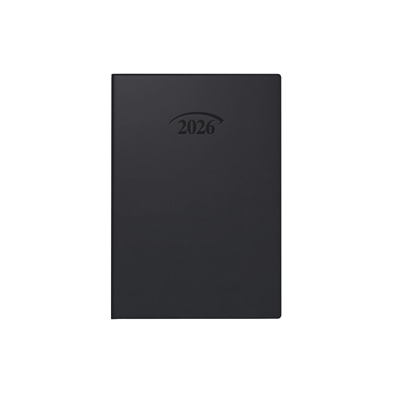 BRUNNEN Pocket Calendar Model 712 2026 | A7, Plastic, Black