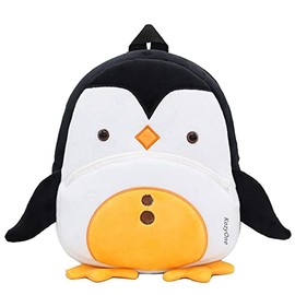 KozyOne Cartoon Backpack School Bag, for Toddler Boys Girls, 3-6 Years Old, (Penguin)