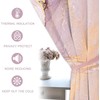 Pink Marble Pattern Blackout Curtains for Bedroom, Luxurious Stone Texture