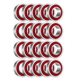 XiKe 20 Pcs Flanged Ball Bearings ID 3/4" x OD 1-3/8", Applicable for Lawn Mower, Wheelbarrows, Windwill, Wagon, Carts & Hand Trucks Wheel Replacement