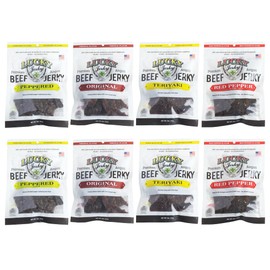 Lucky Beef Jerky Mixed Slab, 3 Ounce (Pack of 8)