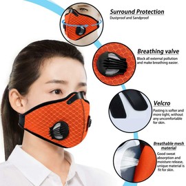 Dust Mask, Riloer Face Mask Dust Filter For Cycling Motorcycle Motorbike Bike Pollution Mask, Half Face Dust Filter