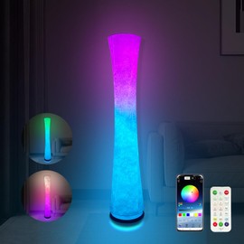 Glveaoui Floor Lamp, Floor Lamps for Living Room, Floor lamp for Bedroom, Standing lamp, RGB Color Changing, Music Sync, APP Remote Control, 61'' Standing Lamp for Living Room (61")