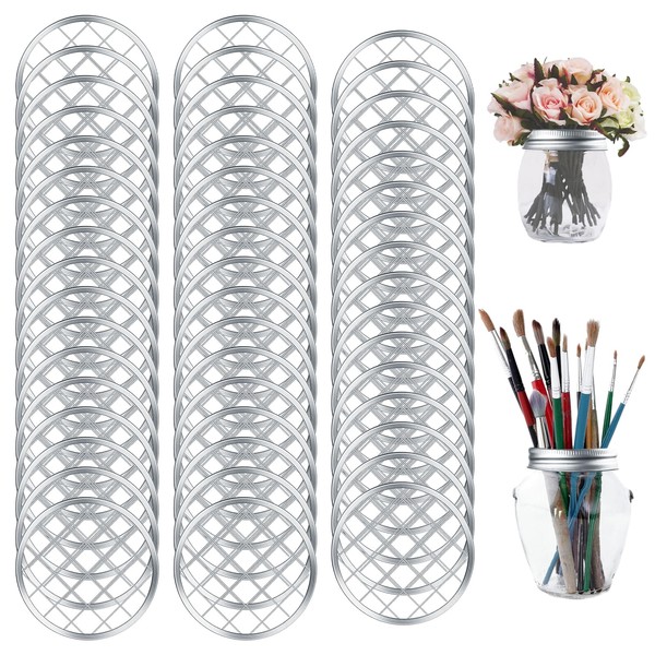 LDHHYH 50 Pack 86 mm Mason Jar Flower Insert Lid