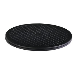 Hama 49590 universal rotary plate, round, 25.5 cm, load bearing capacity 60 kg (ideal for TV, speakers, monitors, kitchen appliances), black