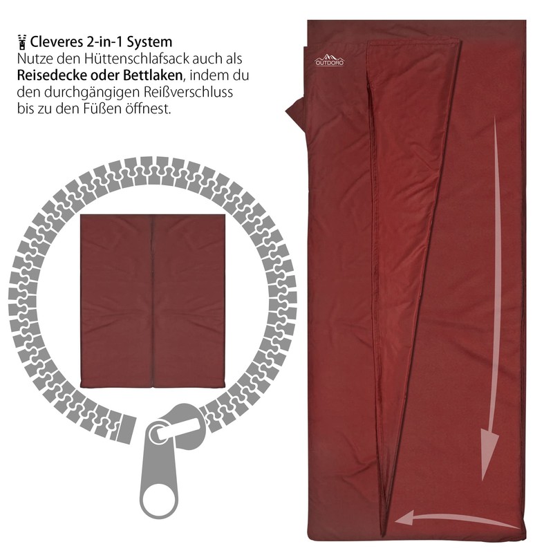 Outdoro Sleeping Bag, Ultra Light Travel Sleeping Bag, Only 350