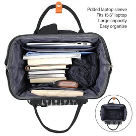 RJEU Backpack Womens, Waterproof School Backpack Gifts, Laptop Rucksack for Women with USB Charging Port Fits 15.6 Inch, Anti Theft College School Bag Gifts for Girfriend