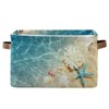 AUUXVA Storage Basket Tropical Sea Beach Starfish Seashell Storage Cube