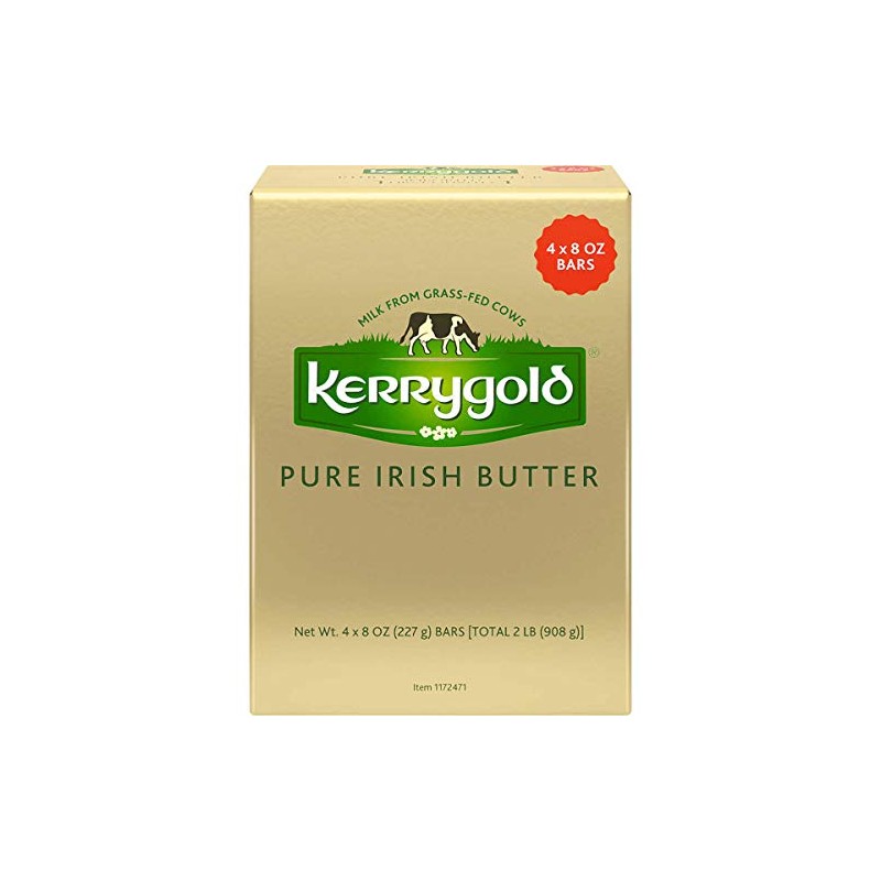 Kerrygold Pure Irish Butter, Salted, 32 oz (Four, 8 oz