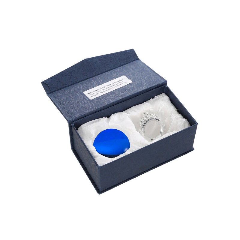 Amlong Crystal Blue Crystal Ball 50mm (2 inch) with Silver