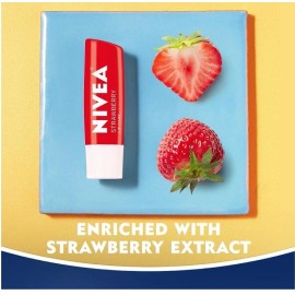 NIVEA Lip Care, Fruit Lip Balm Variety Pack, Tinted Lip Balm, 0.17 Oz, 4 Count (