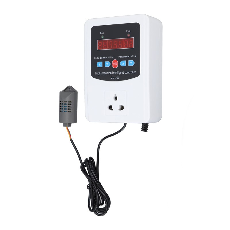 1500W Digital Humidity Controller LCD Display Humidistat Plastic Timing Air