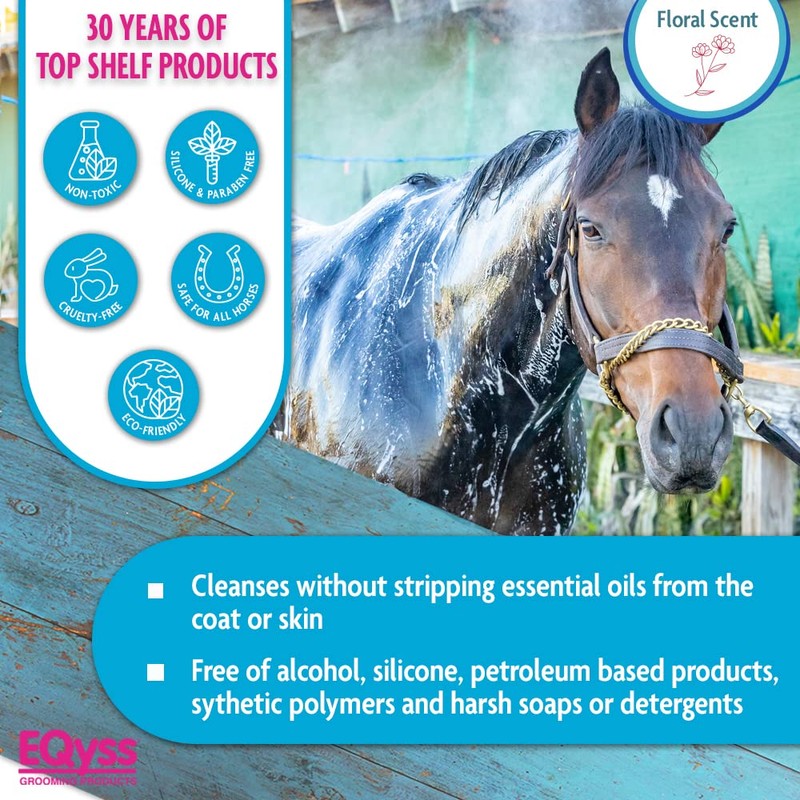 EQyss Micro-Tek Equine Itch Relief Shampoo - Soothes Irritated Skin,