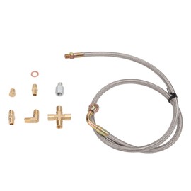 Turbo Oil Feed Line Kit 1/8PNT AN4 Fitting Oil Drain Line for T3 T4 T04E T60 T61 T61 T70