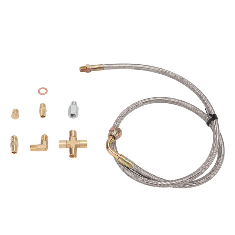 Turbo Oil Feed Line Kit 1/8PNT AN4 Fitting Oil Drain