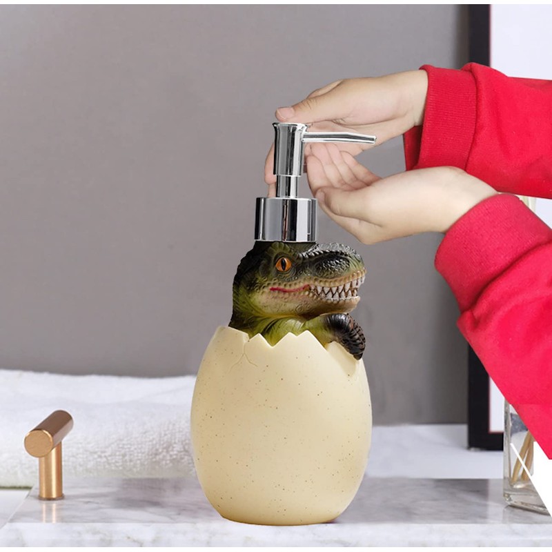Queen-b Soap Dispenser, Dinosaur, Cool, Children, Refill Container, Large Capacity,