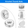 sourcing map 10Pcs M4 Knurled Thumb Nuts, Carbon Steel Round