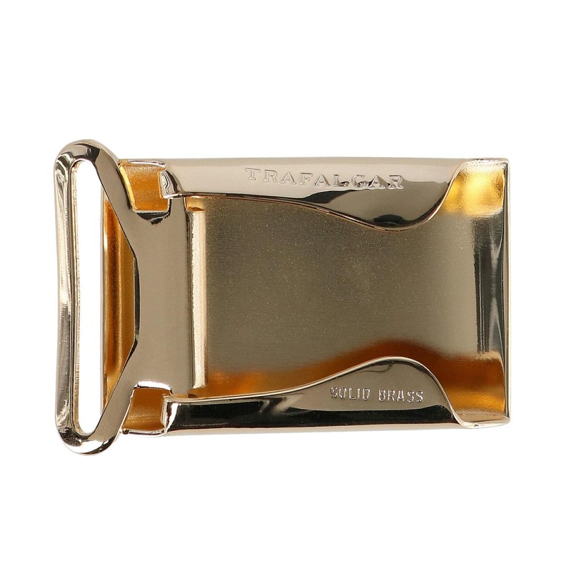 Trafalgar Men's 25mm Smooth Polished Finish Compression Belt Buckle, Polished
