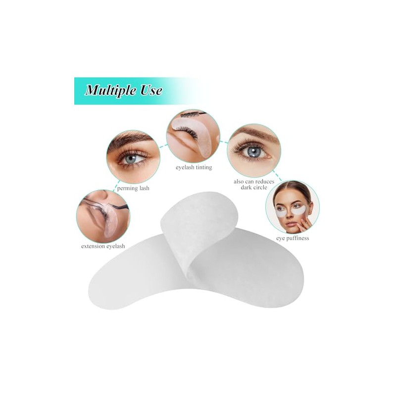 100 pares de almohadillas para orejas de extensión de pestañas,