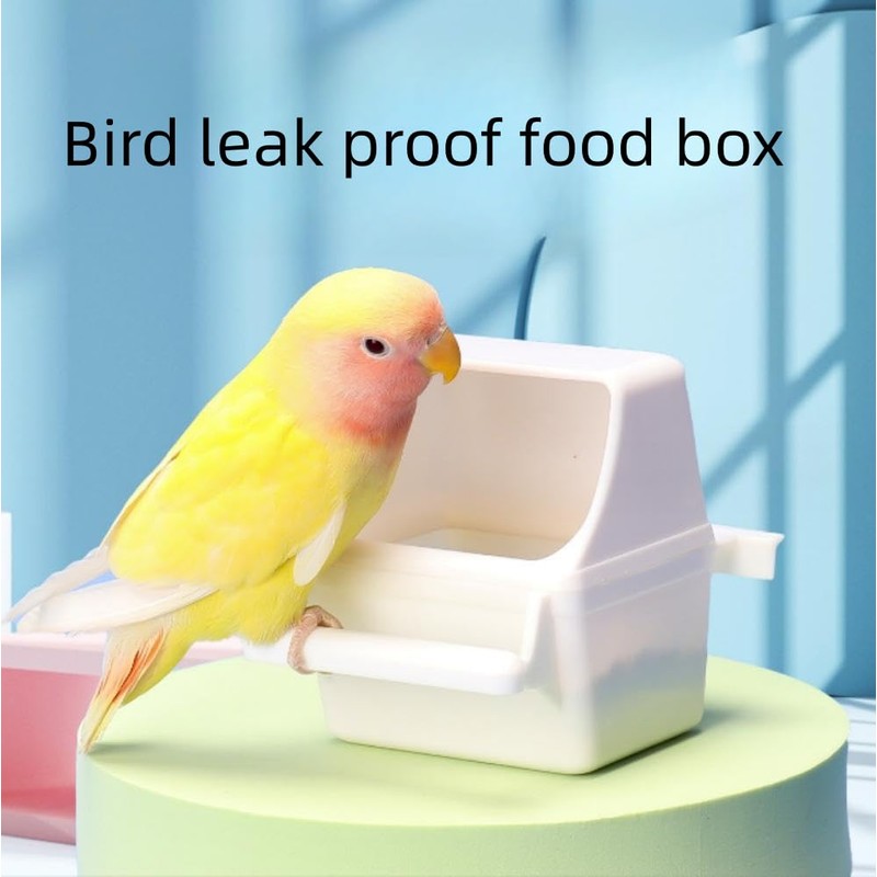 BRYHZKCM Small Bird Slot Feeder No Mess Cage Hanging Feeder