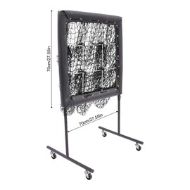 HAPPCUCOE Baseball Training Equipment for Hitting Pitching Practice,Baseball Training Net,360°Swivel Casters, Adjustable Height Baseball Practice Net,Black