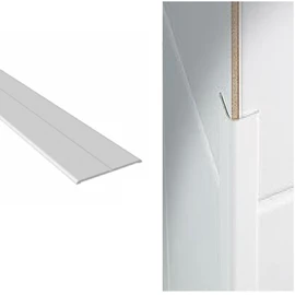 White UPVC Plastic Flexi Flexible Angle Trim 25mm x 25mm x 5 Metre Length
