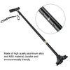 Height Adjustable Aluminum Alloy Cane with T Handle 4-pronged Pivot