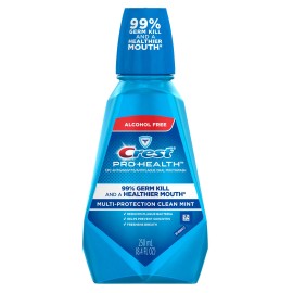 Crest Pro Health Alcohol Free Mouthwash Clean Mint 8.4 fl oz