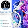NARUTOO 180°Full Face Snorkel Mask, Double Floating Ball Design Anti-Leak