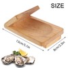KUIING Oyster Shucker Clamp, Wooden Handguard Oyster Shucking Clamp Holder,