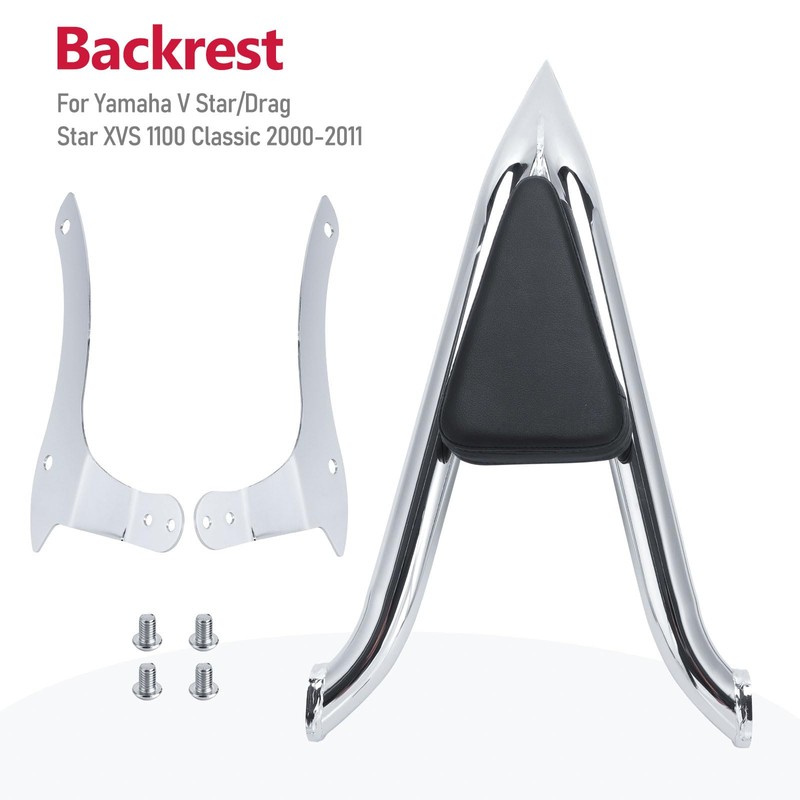 Aferrizu Passenger Rear Backrest Sissy Bar Luggage Rack Pad Kit