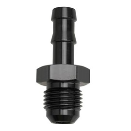 6AN Male Flare to 5/16 Hose Barb Fittings Straight Fitting Adapter Aluminum Fuel Line Black