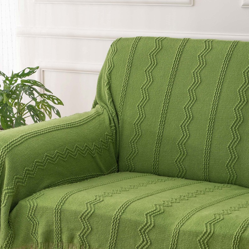 BATTILO HOME - Manta de punto suave, ligera, con textura