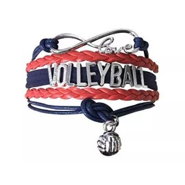 Sportybella VOLLEYBALL INFINITY BRACELET-RED/N
