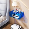 Acrylic Floating Nightstand, Bedside Table, Nightstand Shelf Wall Mounted Bedside
