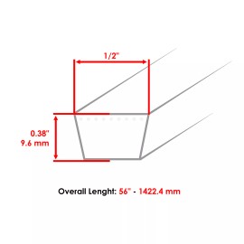 Caltric 606997 Drive Belt For Hustler Dash XD 34" 42" 48" / Dash 34" 42"