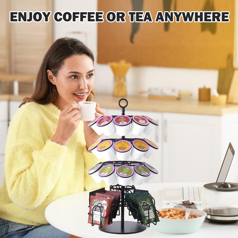 Eastsign Coffee Pod Holder for Keurig & Tea Bag Organizer,