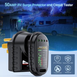 Nilight 50 Amp RV Surge Protector Circuit Tester 50 amp for RV Camper Trailer