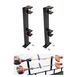 ECOTRIC 3 Place Weed Eater Rack Carrier Mount On Landscape Truck Trailer Enclosed Trimmer Rack Holder w/Lock Pair Steel Lockable