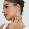 4 Pairs of Stud Earrings Silver Earrings Set for Women,