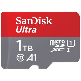 SanDisk 1TB Ultra microSDXC card + SD adapter, Memory card Full HD, up to 150 MB/s, For smartphones and Tablets, with A1 App Performance, UHS-I, Class 10, U1