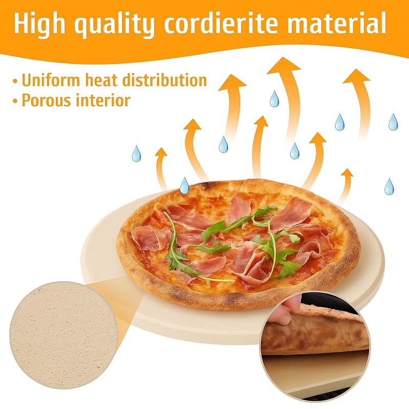GDGZJJD Extra Large Pizza Stone 22" x 14",Cooking Stone for