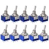 BE-TOOL 10PCS Mini Latching Toggle Switch DPDT 2 Positions ON-ON