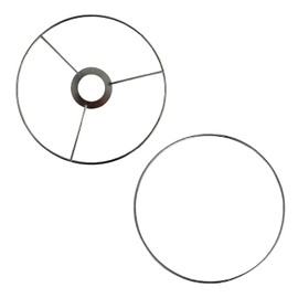 Wire Lamp Shade Rings with European Fitter: Make Your Own DIY Lampshade (8 Inches Diameter)
