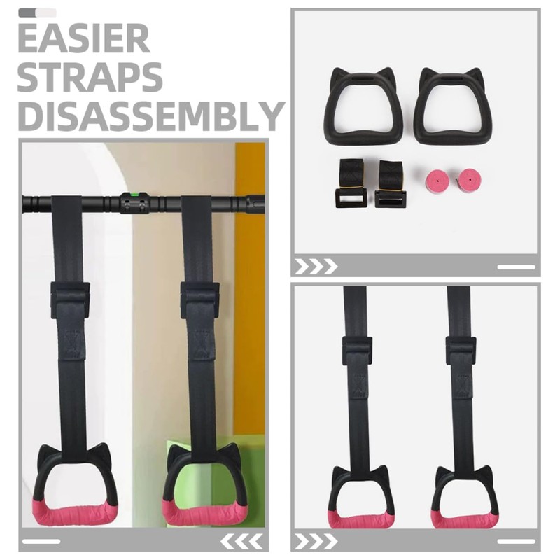 Kisangel 1 Set Gym Rings Boys and Girls Workout Equipment